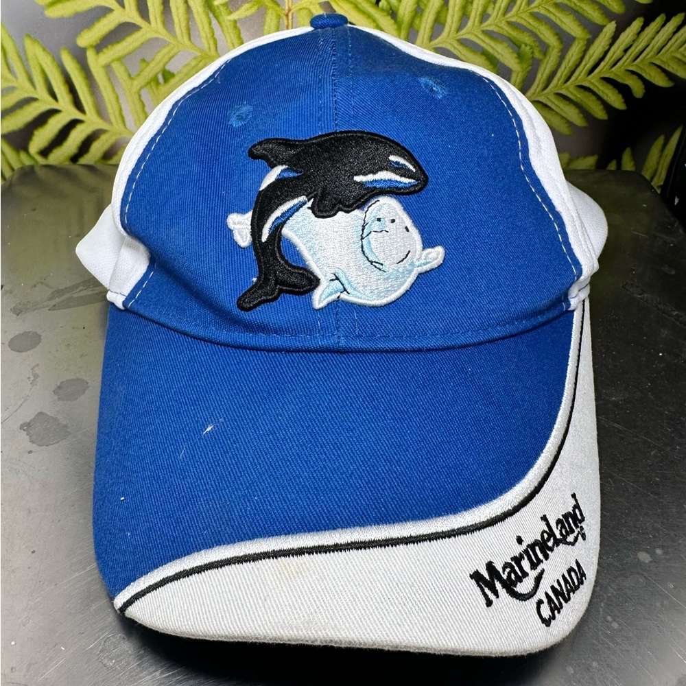 Vtg Marineland Canada Hat Rip It Cap Orca Killer Whale Beluga Niagara Falls Y2K